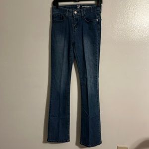 New York and Company mid rise, barely boot, cut jeans